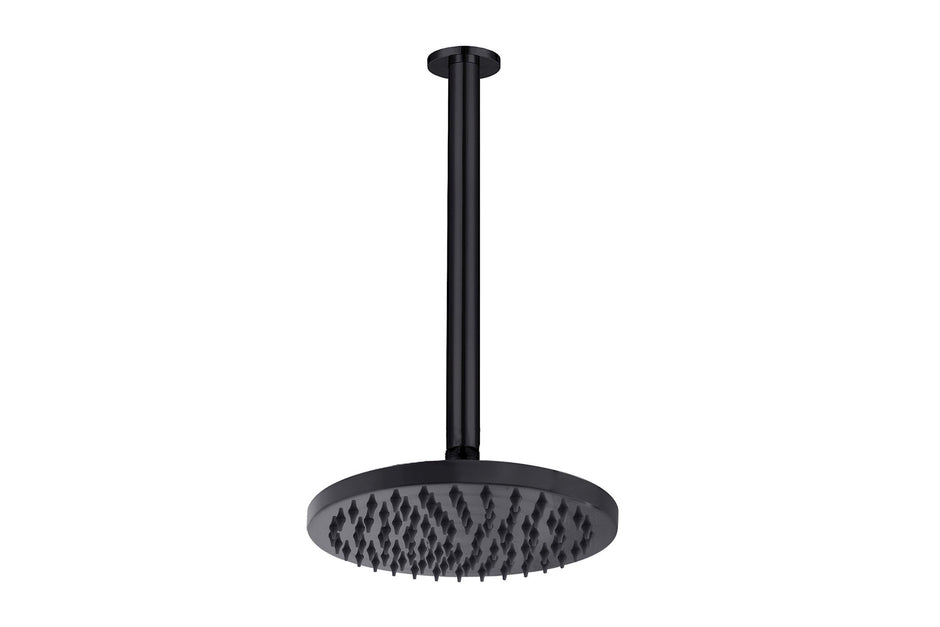 Bloom Shower Rose 200mm and Shower Dropper 300mm in Matte Black