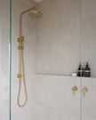 Bloom Shower Set styled in a bathroom