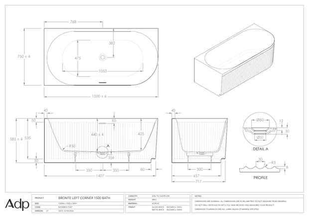ADP Australia specification sheet