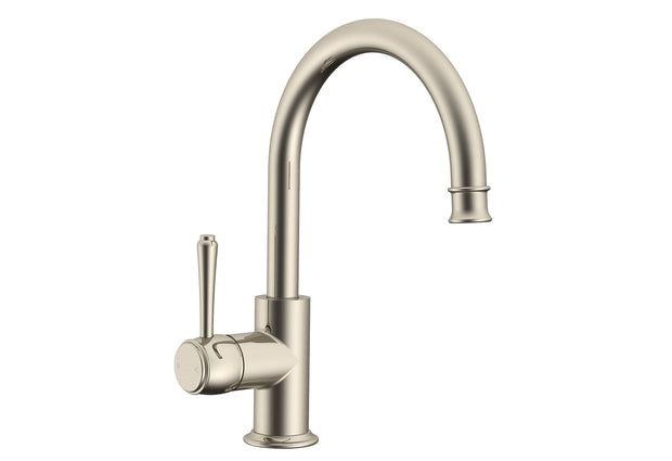 Eternal Gooseneck Basin Mixer in Brushed Nickel