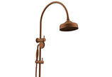 Eternal Gooseneck Twin Shower Set in Brushed Copper