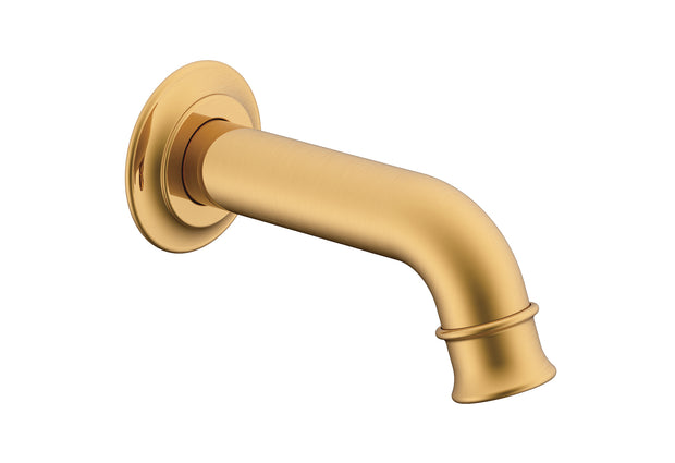 Eternal Mini Wall Spout in Brushed Brass