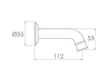 Eternal Mini Wall Spout dimensions drawing