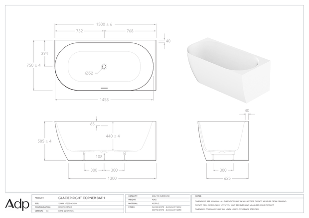 ADP Australia specification sheet