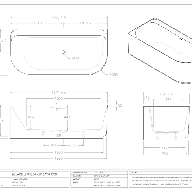 ADP Australia specification sheet
