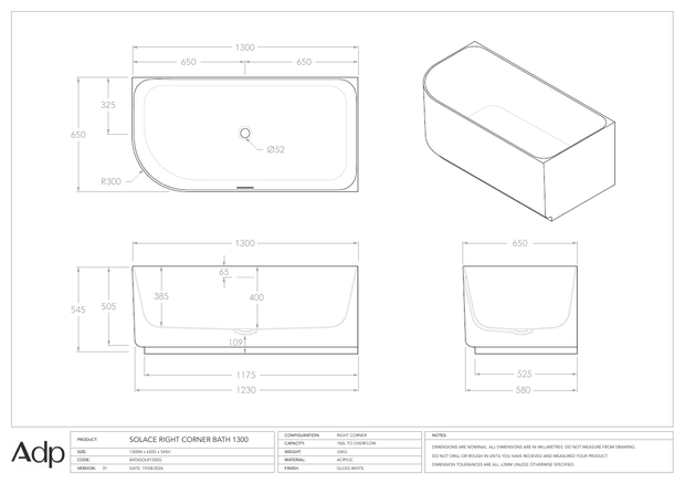 ADP Australia specification sheet