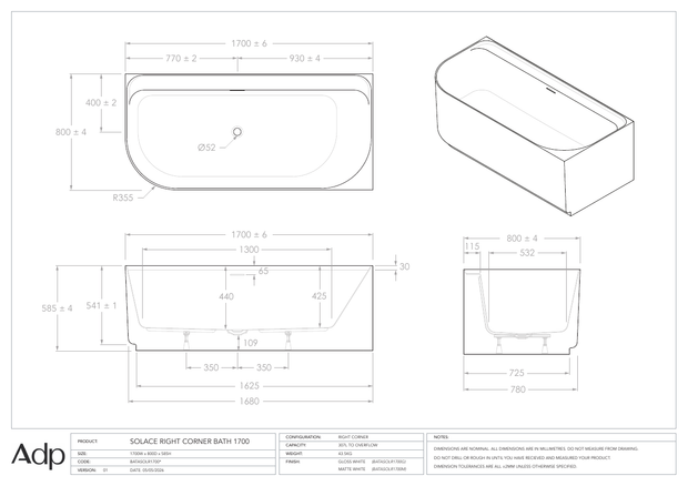 ADP Australia specification sheet