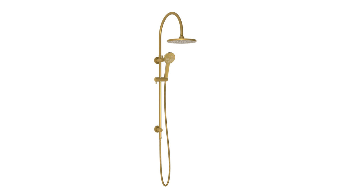 Soul Classic Gooseneck Shower Set in Brushed Brass