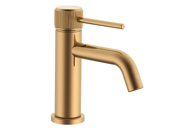 Soul Groove Basin Mixer in Brushed Brass