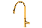 Soul Groove Pull Out Sink Mixer in Brushed Brass