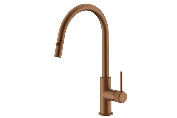 Soul Groove Pull Out Sink Mixer in Brushed Copper