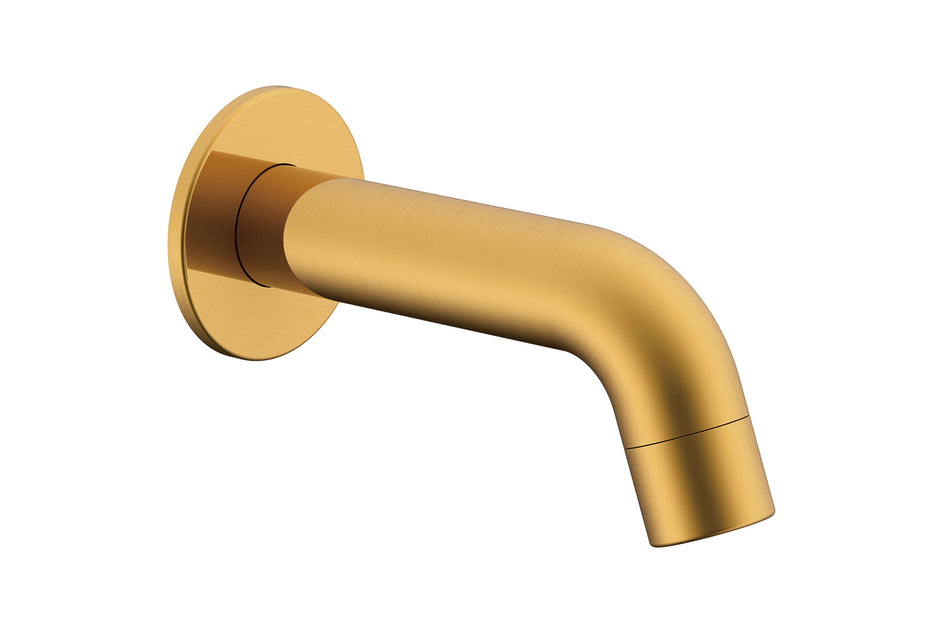 Soul Mini Wall Spout in Brushed Brass