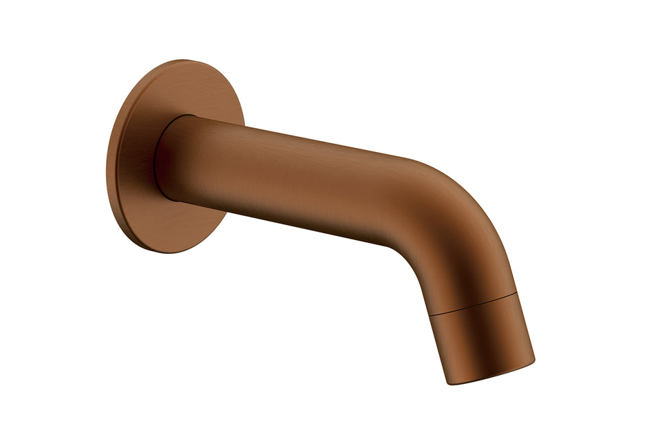 Soul Mini Wall Spout in Brushed Copper