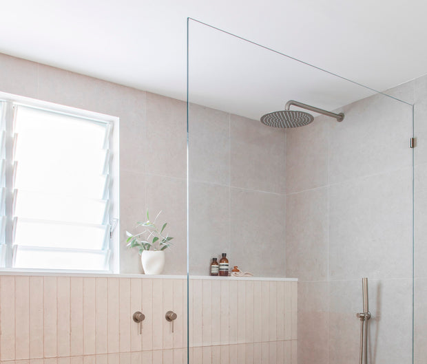 Soul Rain Shower Rose 300mm styled in a bathroom
