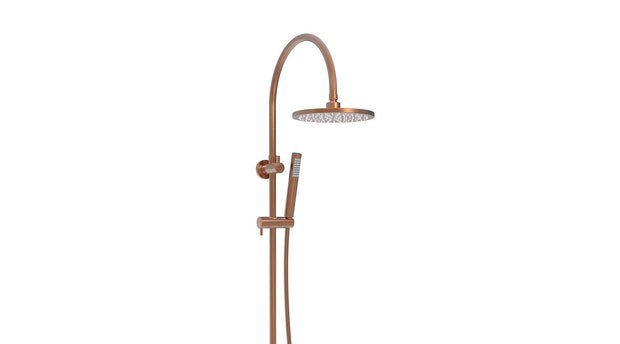 Soul Slimline Gooseneck Shower Set in Brushed Copper