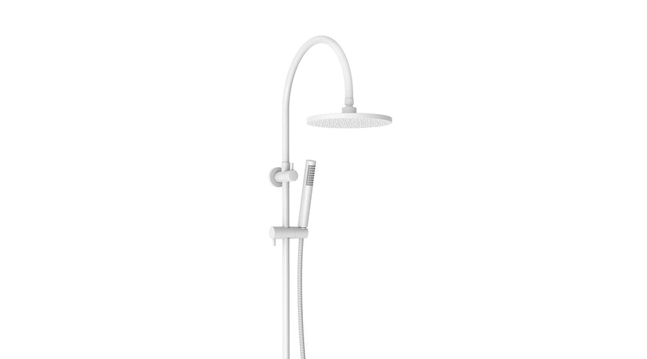 Soul Slimline Gooseneck Shower Set in Matte White
