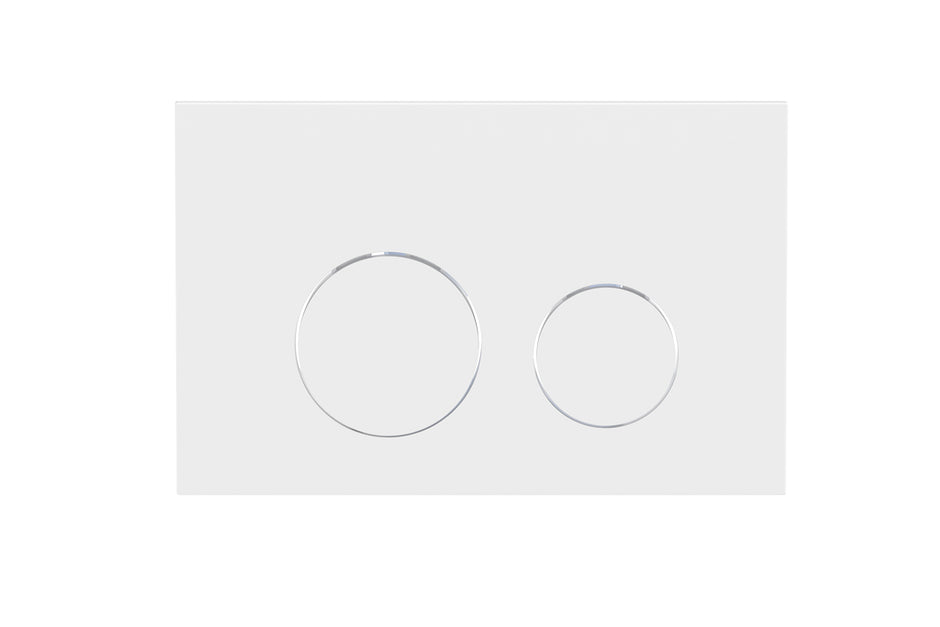 Toilet Flush Button in Matte White