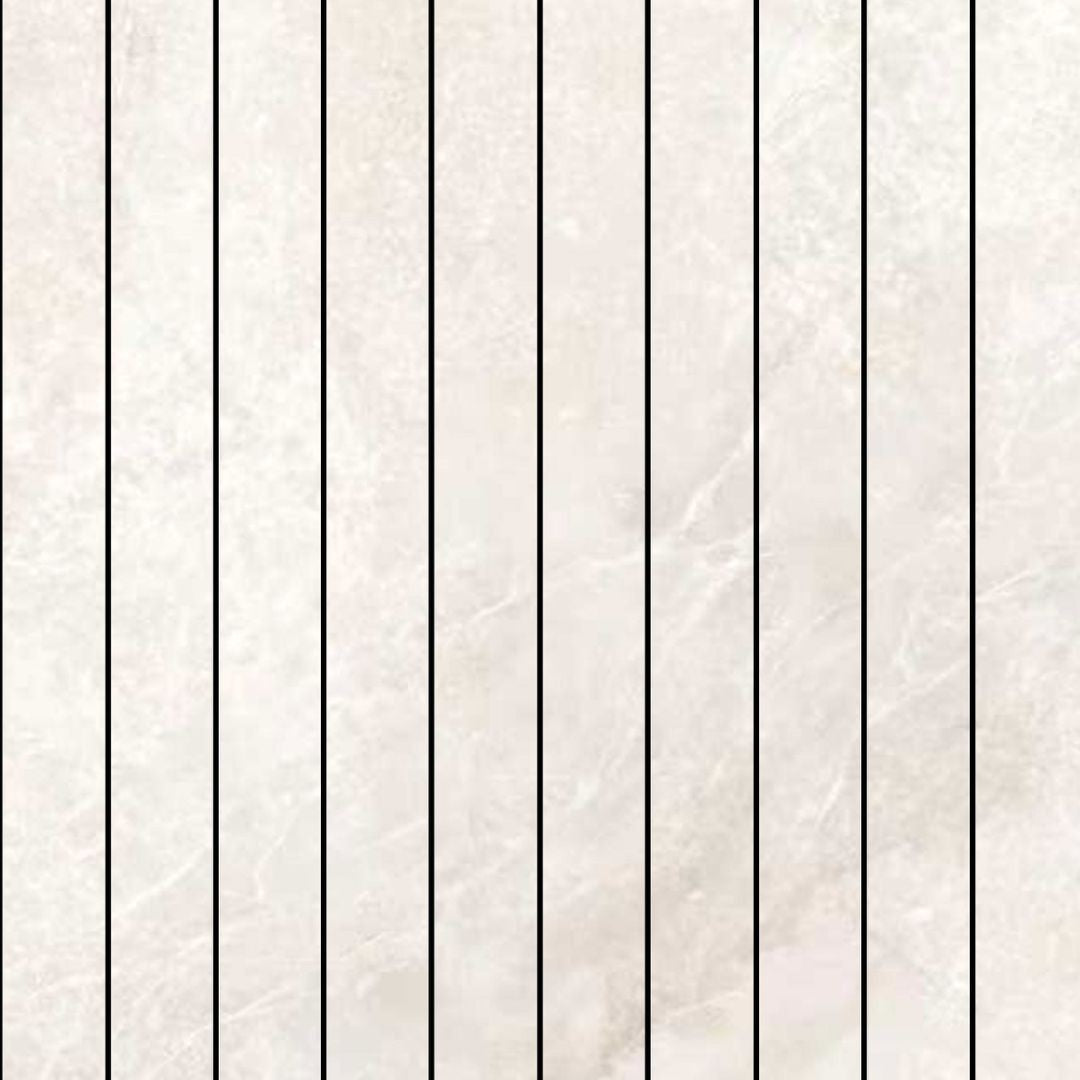 Alba Cream Matt Strip Porcelain Mosaic tile