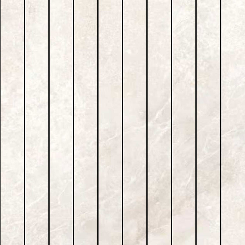 Alba Cream Matt Strip Porcelain Mosaic tile
