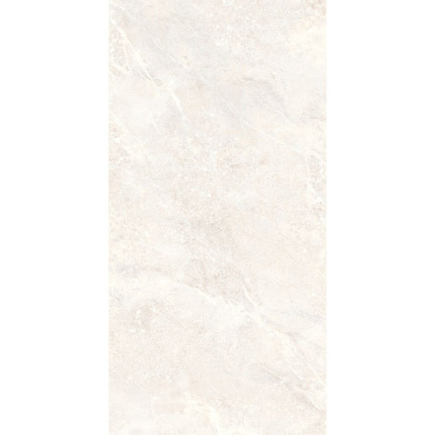 Alba Cream Polished Stone Look Porcelain Tiles 600x1200mm tile