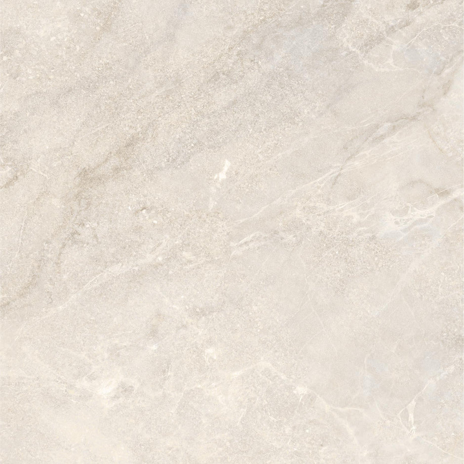 Alba Cream Satin Stone Look Porcelain Tiles 600x600mm tile