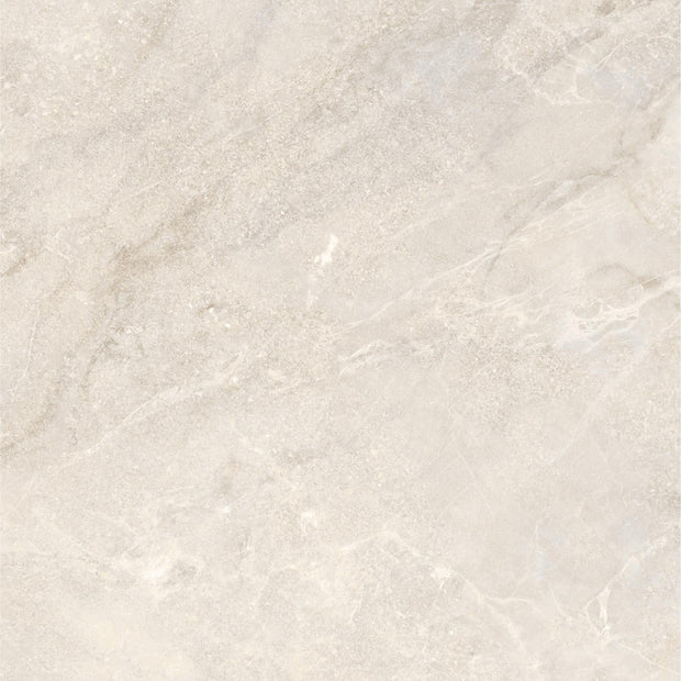 Alba Cream Satin Stone Look Porcelain Tiles 600x600mm tile