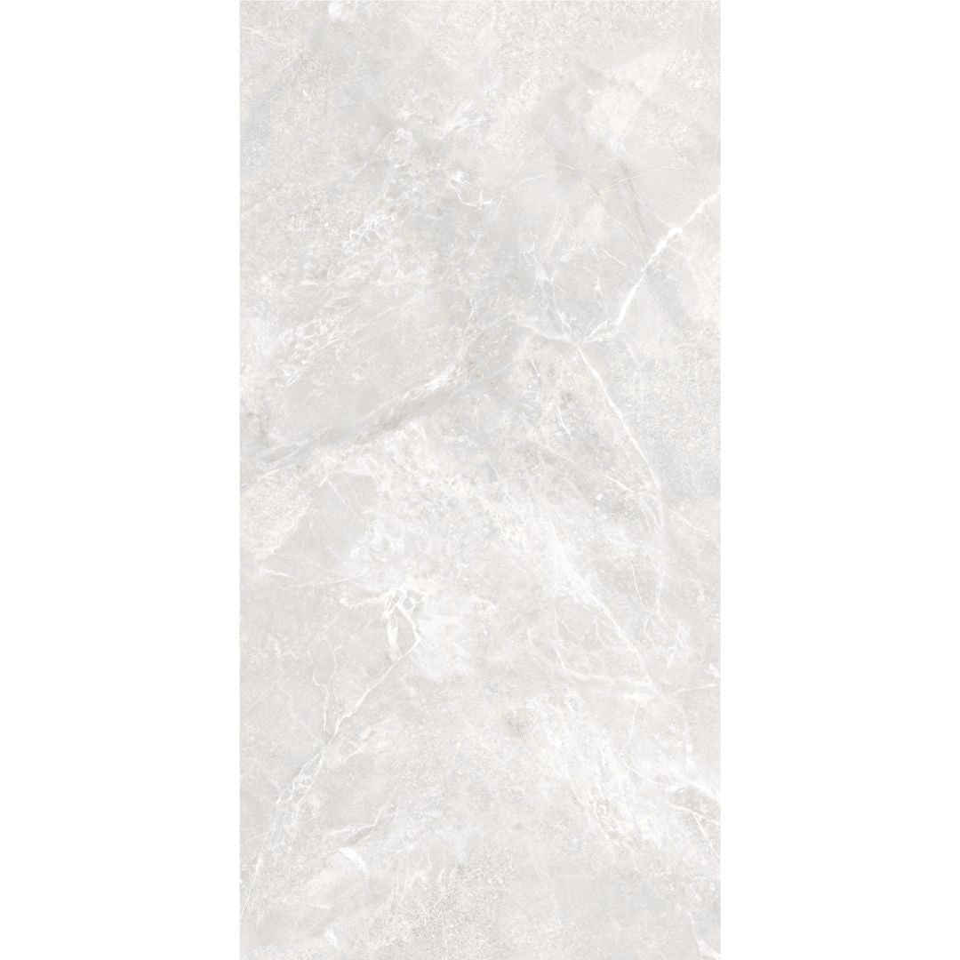 Alba Grey Polished Stone Look Porcelain Tiles 600x1200mm tile