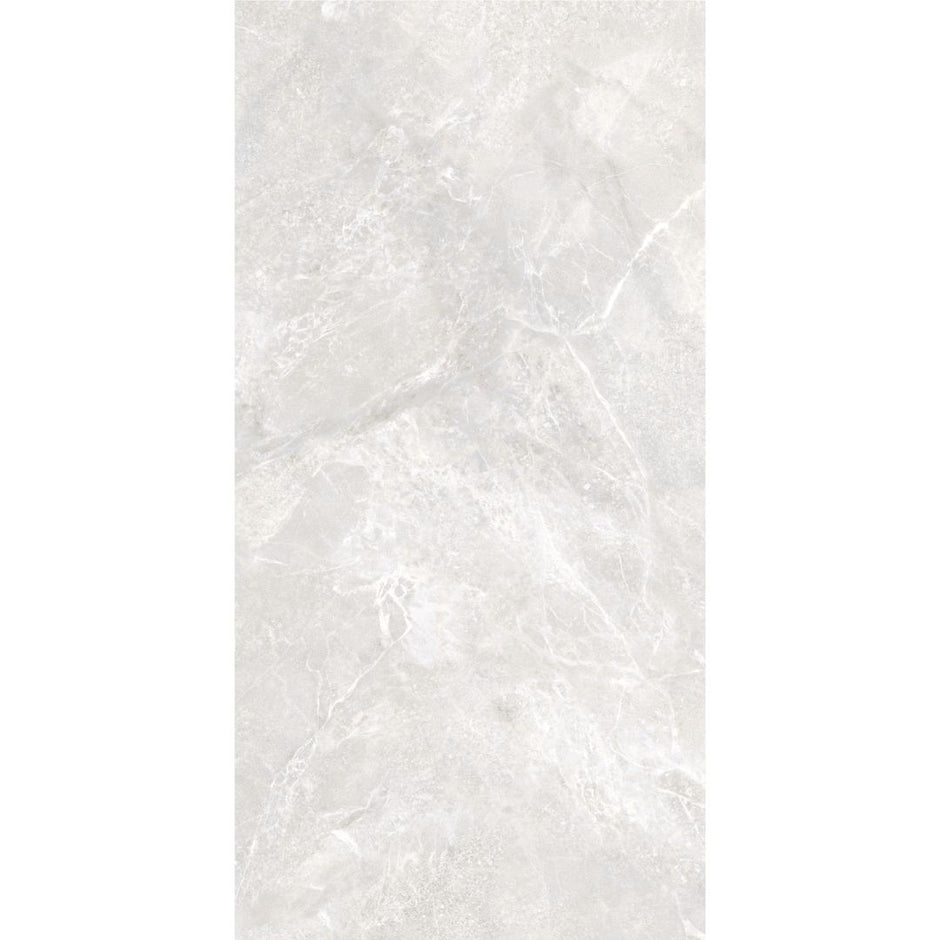 Alba Grey Polished Stone Look Porcelain Tiles 600x1200mm tile