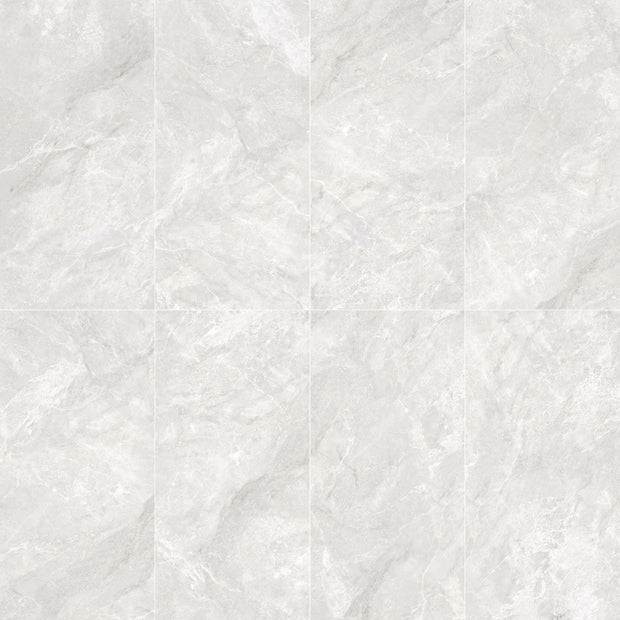 Alba Grey Satin Stone Look Porcelain Tiles 600x1200mm in a room setting