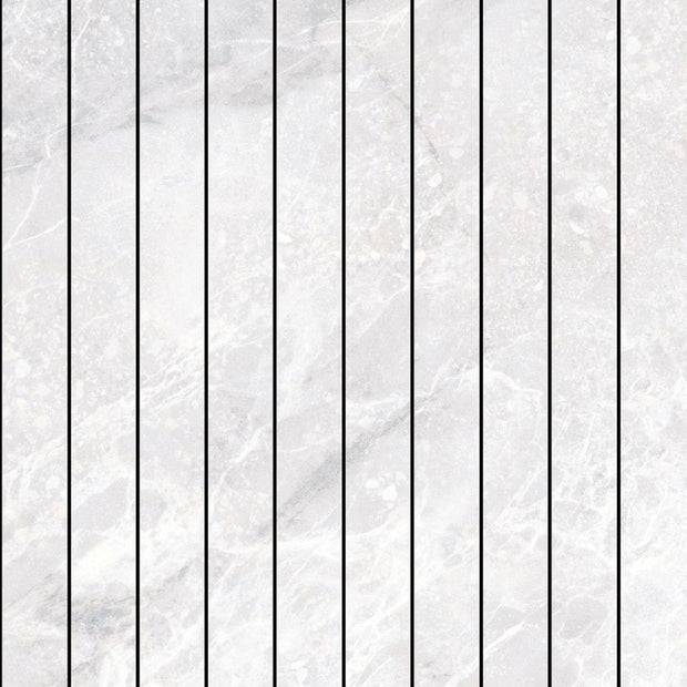 Alba White Matt Strip Porcelain Mosaic tile
