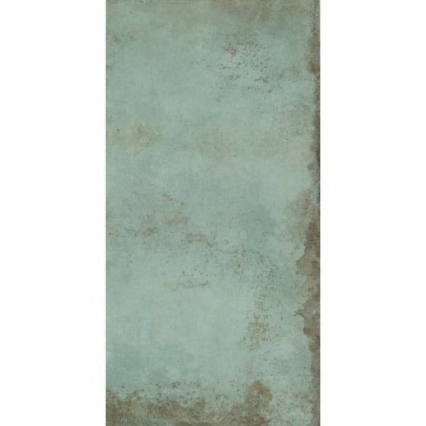Alloy Mint Lappato Metallic Look Porcelain Tiles in a room setting