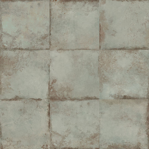 Alloy Mint Matt Metallic Look Porcelain Tiles in a room setting