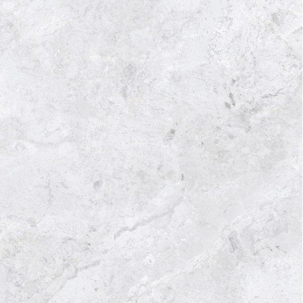 Arctic Tundra White Polished Stone Look Porcelain Tiles 600x600mm tile
