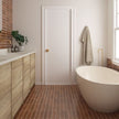 Argile Cotto Matt Porcelain Subway Tiles in a room setting