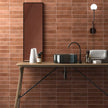 Argile Cotto Matt Porcelain Subway Tiles in a room setting