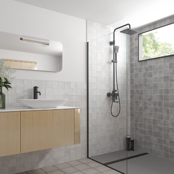 Argile Ice Square Matt Porcelain Tiles in a room setting