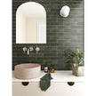Argile Khaki Matt Porcelain Subway Tiles in a room setting