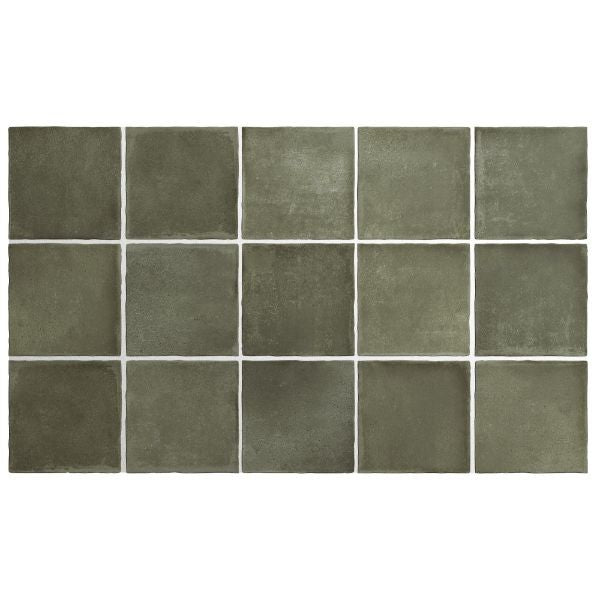 Argile Khaki Square Matt Porcelain Tiles tile