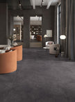 Art Black Matt Concrete Look Porcelain Tiles in a room setting