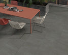 Aspen Charcoal External Stone Look Porcelain Tiles 300x600mm in a room setting