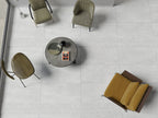 Aspen Silver Matt Stone Look Porcelain Tiles 600x1200mm in a room setting