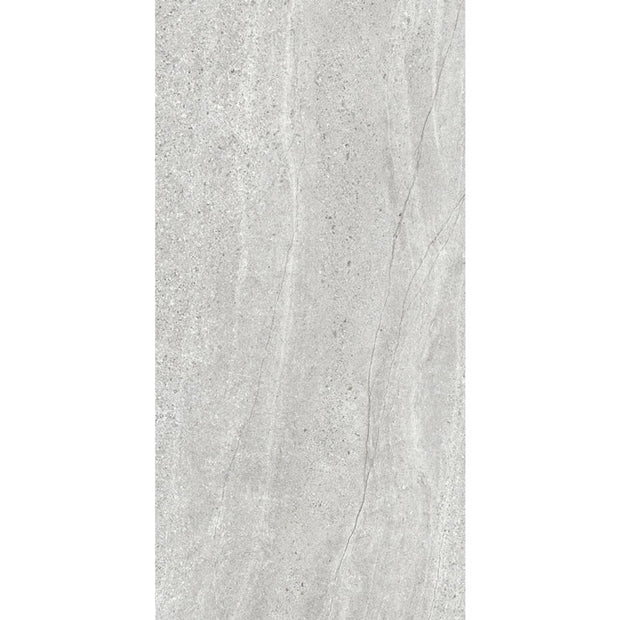 Aspen Silver Matt Stone Look Porcelain Tiles 600x1200mm tile