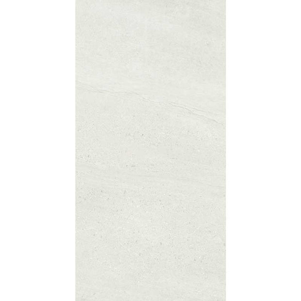 Aspen White Matt Stone Look Porcelain Tiles 300x600mm tile