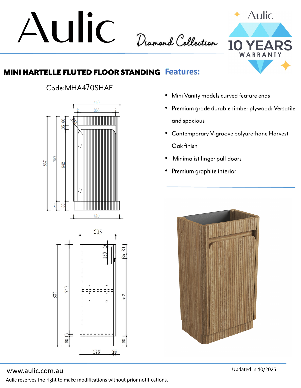 Aulic specification sheet