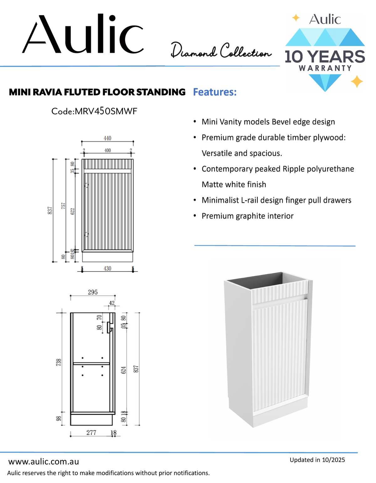 Aulic specification sheet