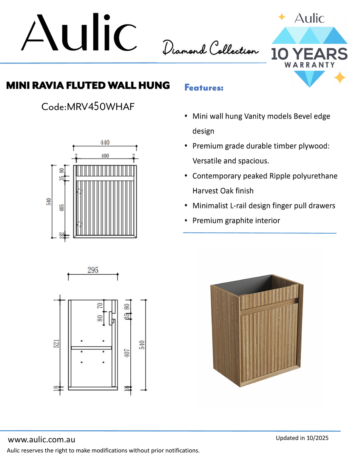 Aulic specification sheet