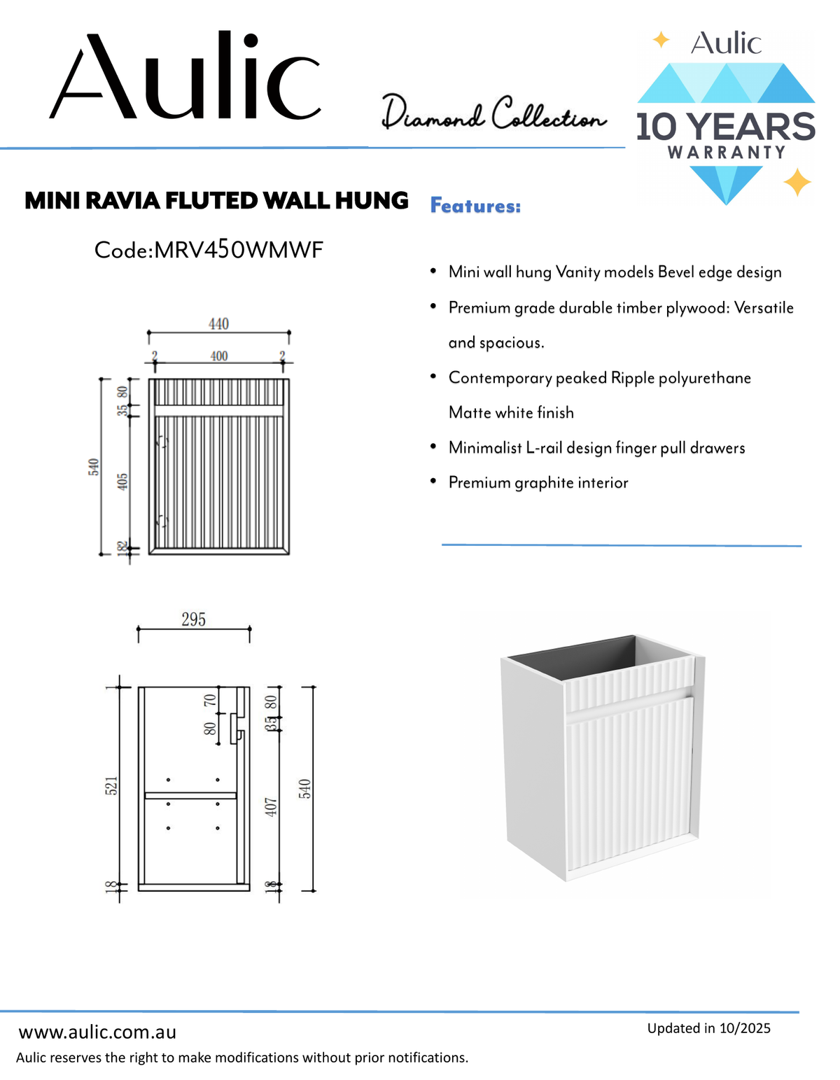 Aulic specification sheet