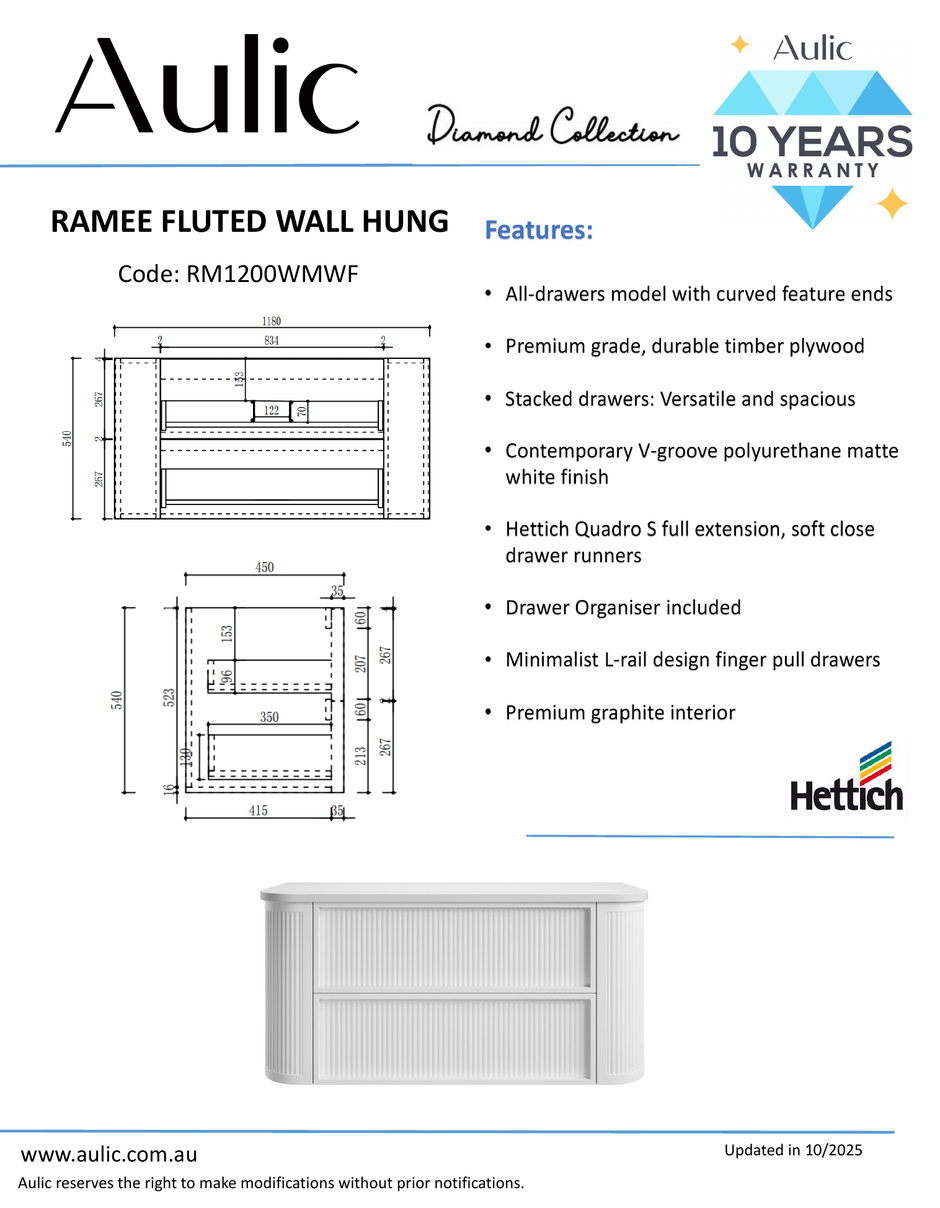 Aulic specification sheet