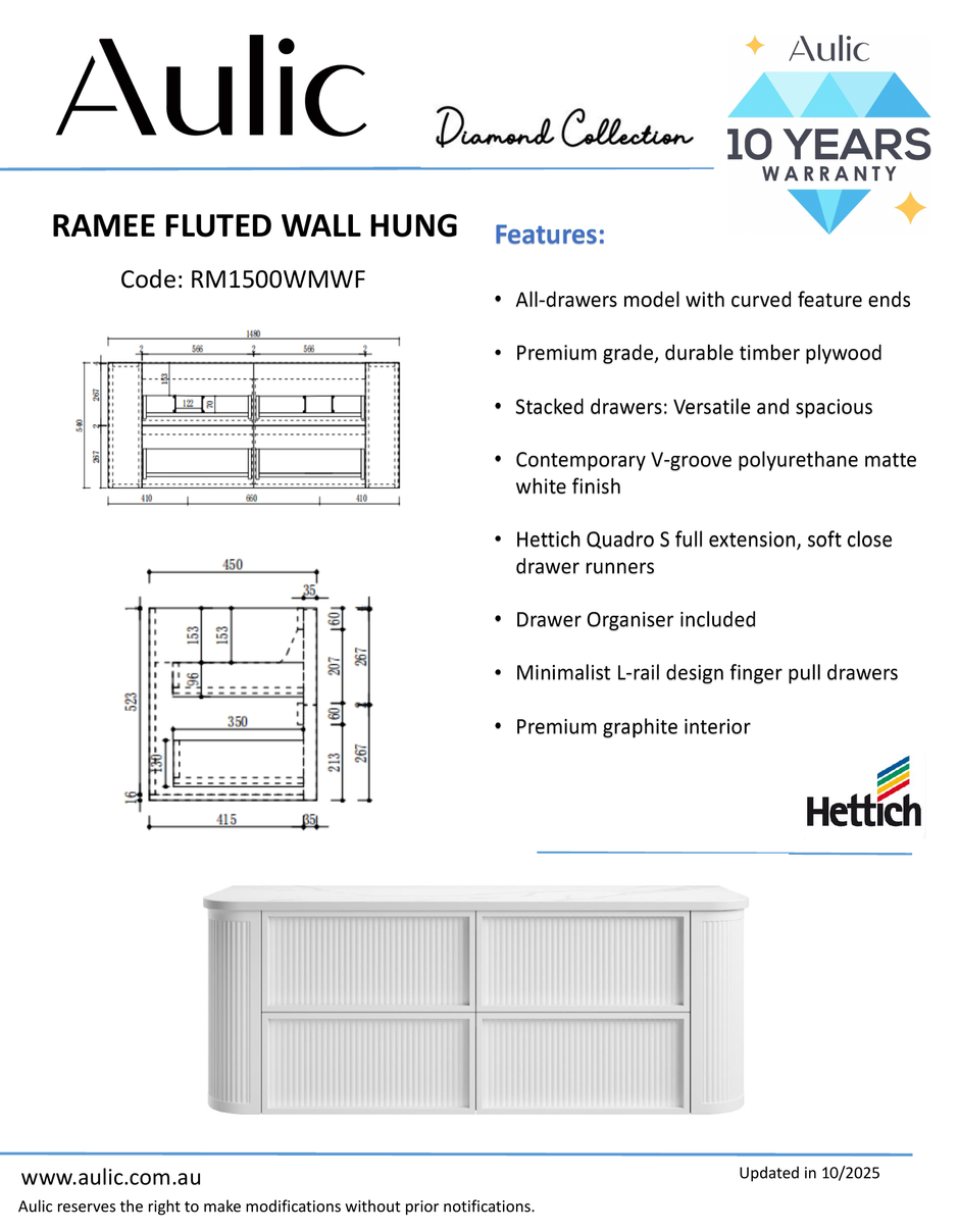 Aulic specification sheet
