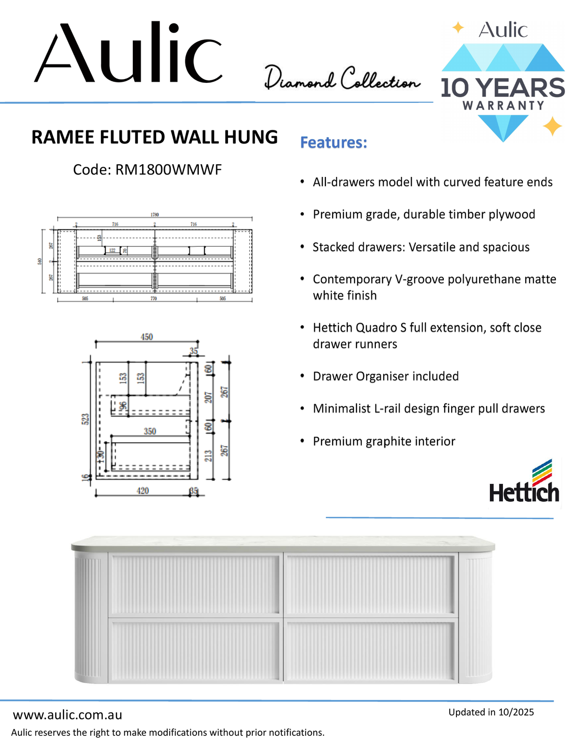 Aulic specification sheet
